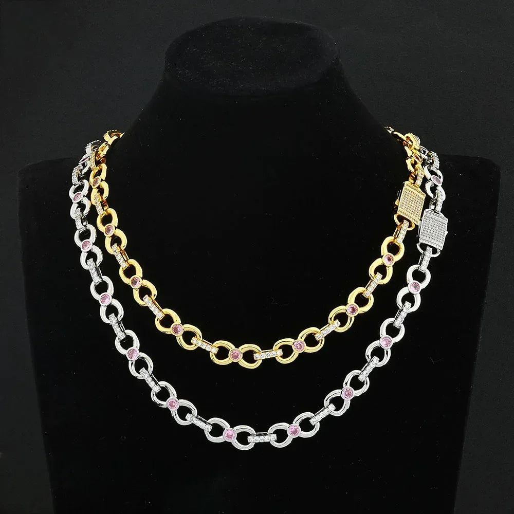 Infinity Figure-8 Moissanite Chain – S925 Sterling Silver Iced-Out Hip Hop Men’s Luxury Streetwear Necklace - CaratixJewelry