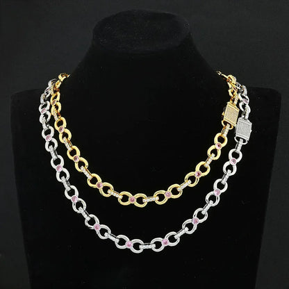 Infinity Figure-8 Moissanite Chain – S925 Sterling Silver Iced-Out Hip Hop Men’s Luxury Streetwear Necklace - CaratixJewelry