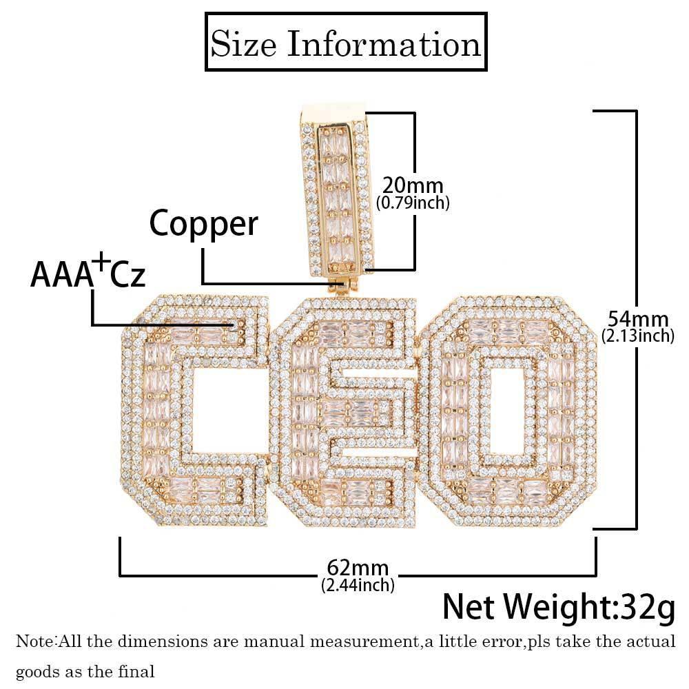 Custom T-Shaped Zircon Letter Pendant Necklace with DIY Design for Men | Caratix Jewelry - CaratixJewelry