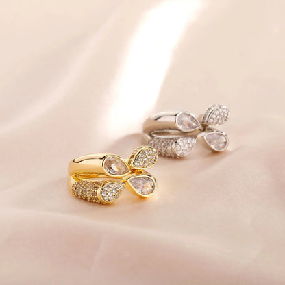 Men's Iced Out Four-Prong Solitaire Ring | Adjustable Hip Hop Band | Caratix