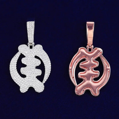 Iced Out Fish Bone Pendant | Women's Y2K Skeleton Necklace | Articulated Moving Fish Charm | Premium Copper CZ Hip Hop Jewelry | Cute & Edgy Bling | Caratix - CaratixJewelry