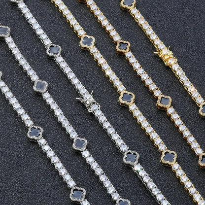 Iced Out Tennis Chain Necklace with Zircon and Drip Oil Finish for Women | Caratix Jewelry - CaratixJewelry