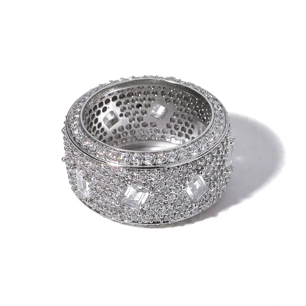 Full Zircon Round Shape Hip Hop Ring Jewelry for Men & Women | Caratix Jewelry - CaratixJewelry