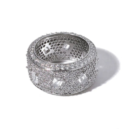 Full Zircon Round Shape Hip Hop Ring Jewelry for Men & Women | Caratix Jewelry - CaratixJewelry