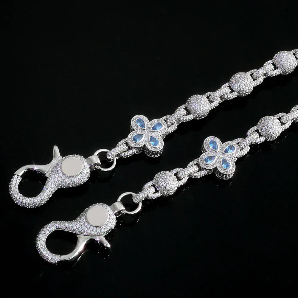 Unisex Full Zircon Clover Ball Chain | Luxury Waist Chain & Pants Link | Iced Out Hip Hop Jewelry | Caratix - CaratixJewelry