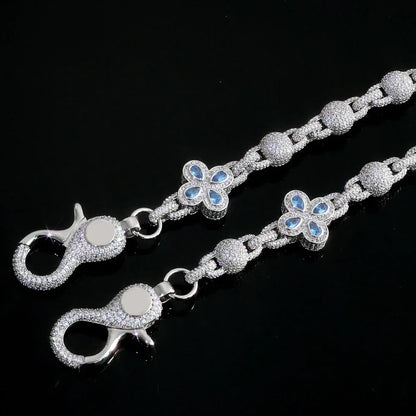 Unisex Full Zircon Clover Ball Chain | Luxury Waist Chain & Pants Link | Iced Out Hip Hop Jewelry | Caratix - CaratixJewelry