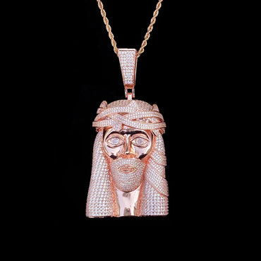 Iced Out "Street Sage" Old Man Pendant | Men's Micro Pave CZ "Godfather" Necklace - CaratixJewelry