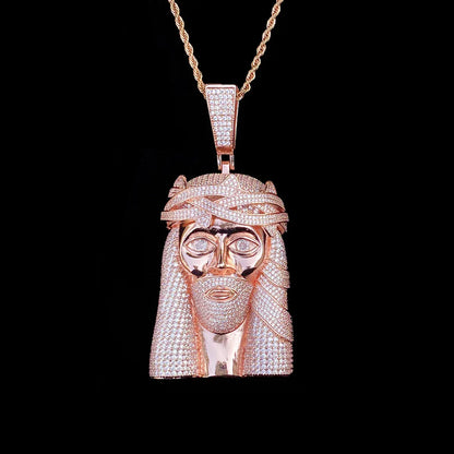 Iced Out "Street Sage" Old Man Pendant | Men's Micro Pave CZ "Godfather" Necklace - CaratixJewelry