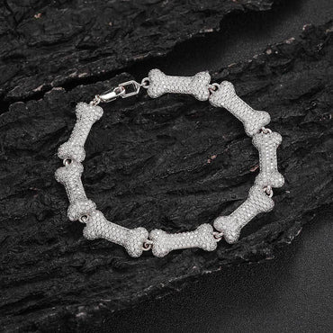 Bone Pendant 10mm Zircon Necklace Hip Hop Jewelry for Men & Women | Caratix Jewelry - CaratixJewelry