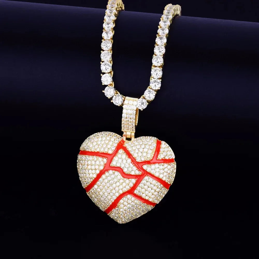 Men's Heartbreak Necklace | Premium Copper CZ Emotional Jewelry Caratix - CaratixJewelry