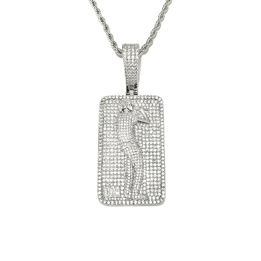 Iced Out Rapper with Microphone Pendant | Men's Real Copper CZ Performer Necklace - CaratixJewelry