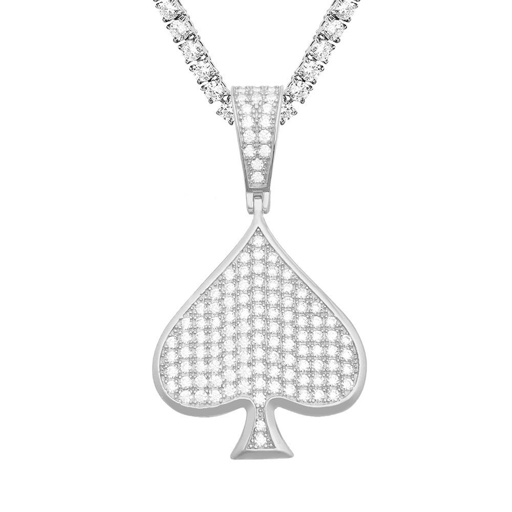 S925 Sterling Silver Moissanite Heart Pendant | Iced Out Heart Charm for Tennis Chain | Caratix