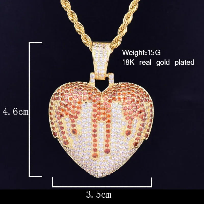 Couples Matching Necklace | Premium Copper CZ Love Jewelry Caratix - CaratixJewelry