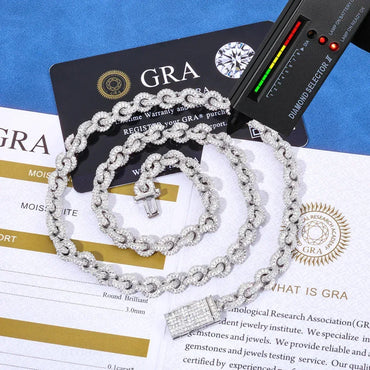 8mm O-Link Moissanite Chain – S925 Sterling Silver Iced-Out Hip Hop Men’s Unique Luxury Streetwear Necklace - CaratixJewelry