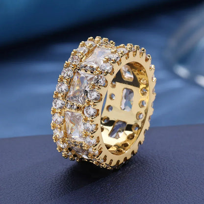 Mixed T Cut Zircon Ring Vintage Men’s Iced Out Jewelry | Caratix Jewelry - CaratixJewelry