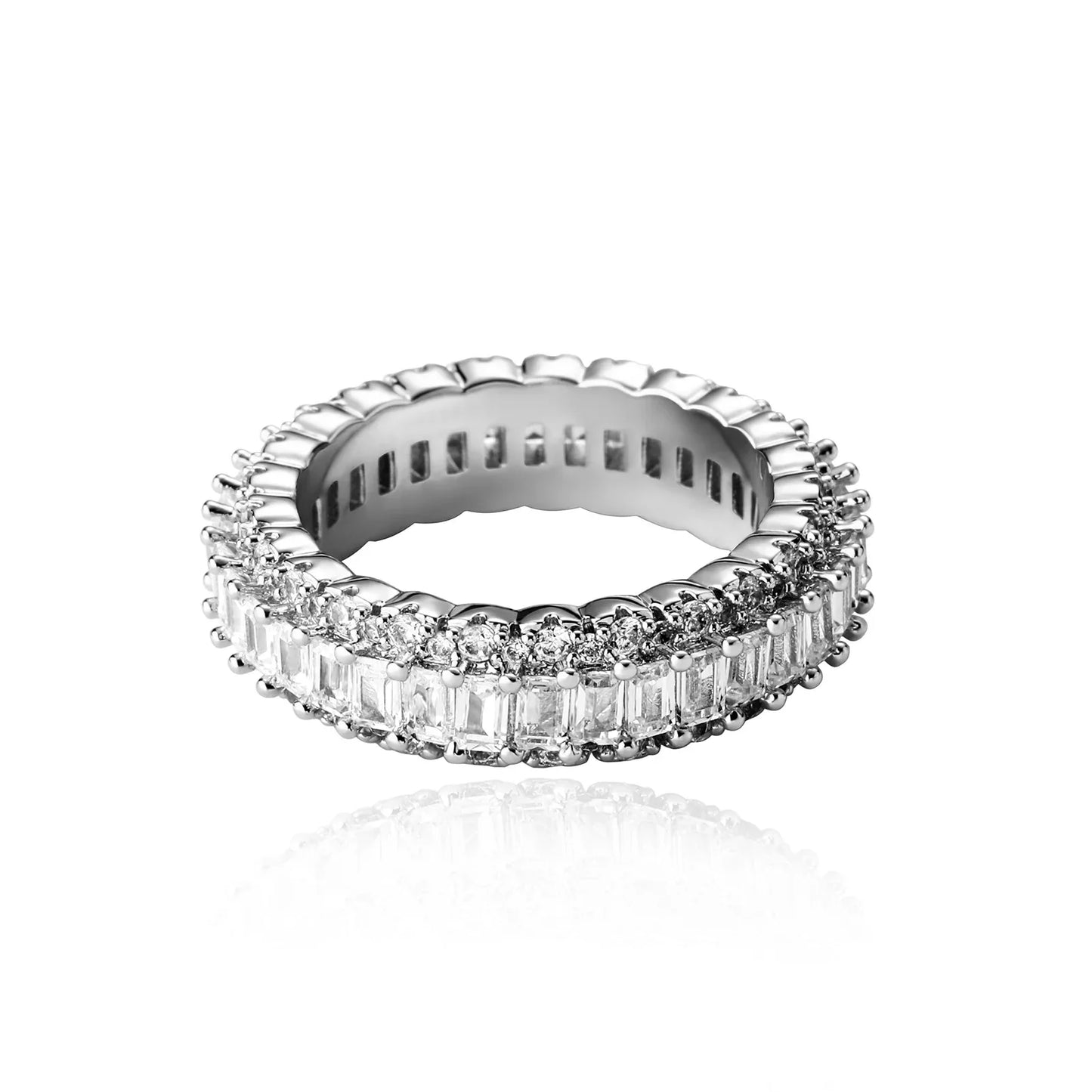 Unisex Full Iced Out Ring | Premium Micro-Pave Zirconia Band | Caratix