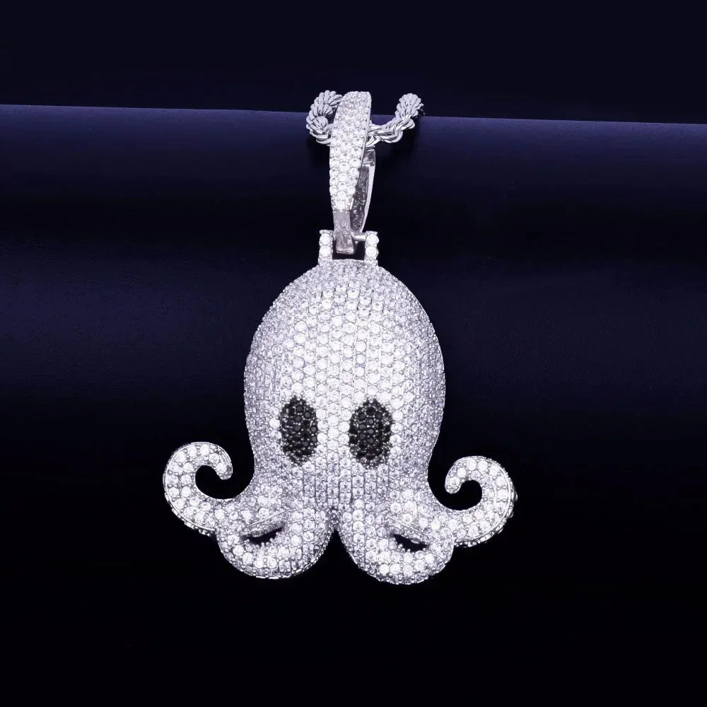 Men's Kraken Sea Monster Necklace | Premium Copper CZ Marine Jewelry Caratix - CaratixJewelry