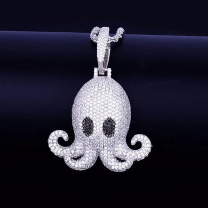 Men's Kraken Sea Monster Necklace | Premium Copper CZ Marine Jewelry Caratix - CaratixJewelry