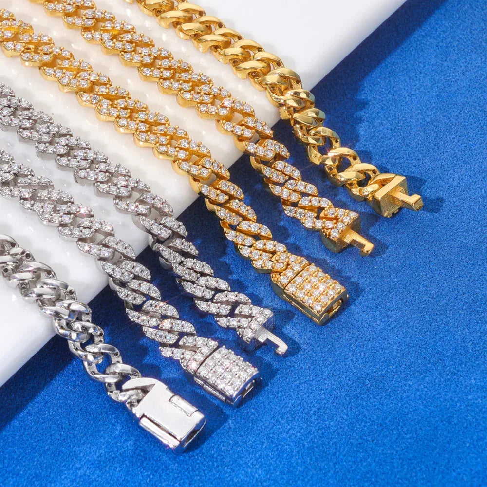 Custom 5mm S925 Sterling Silver Cuban Bracelet | Men's Light Luxury Iced Out Jewelry | Caratix - CaratixJewelry