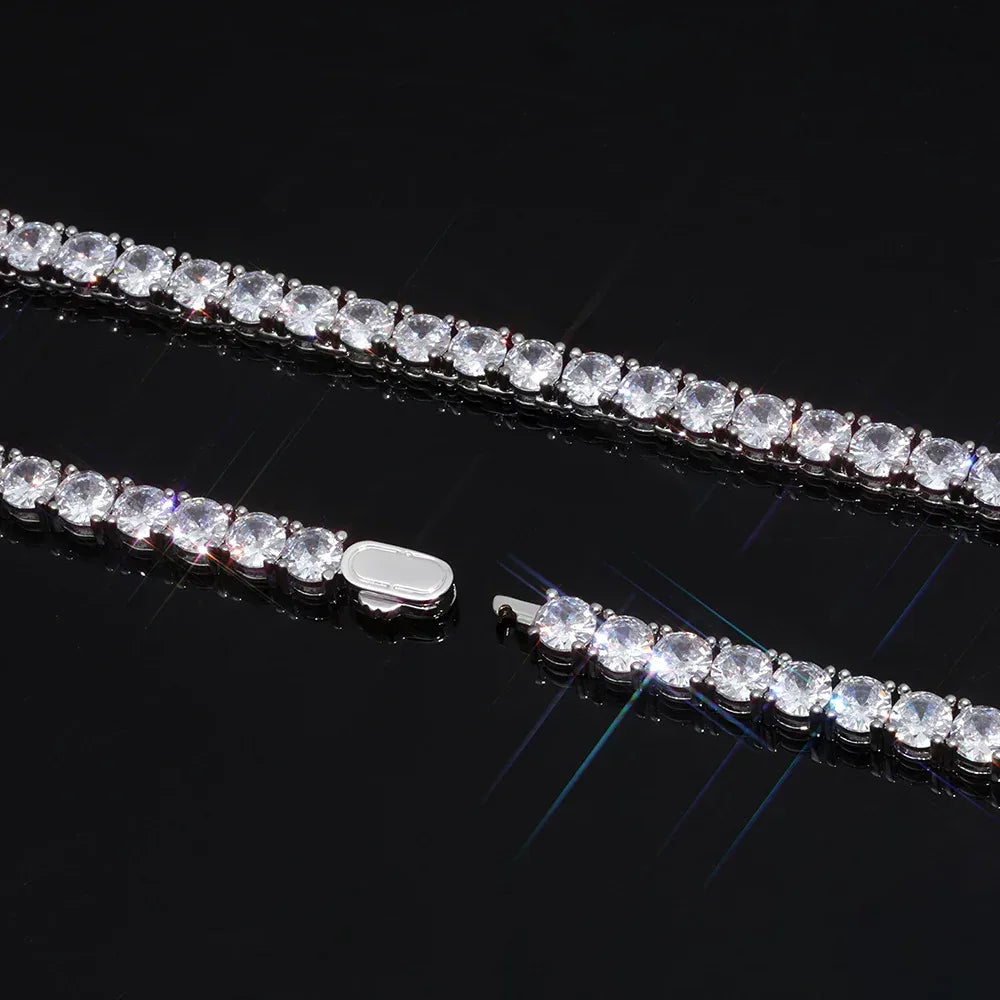Iced Out Tennis Bracelet Single Row Zircon Hip Hop Bling Jewelry | Caratix Jewelry - CaratixJewelry