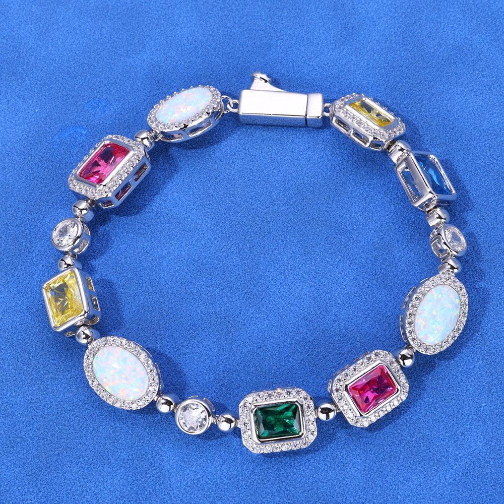 Custom Colored Gemstones Necklace Hip Hop Jewelry for Men & Women | Caratix Jewelry - CaratixJewelry