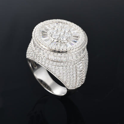 Unisex S925 Sterling Silver D-Color Moissanite Ring – Classic Trendy Fashion Band
