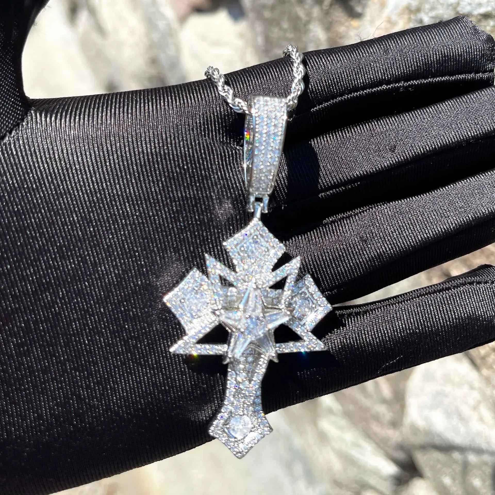 Men's Opium Style Gothic Necklace | Y2K Punk Grunge Jewelry | Caratix - CaratixJewelry