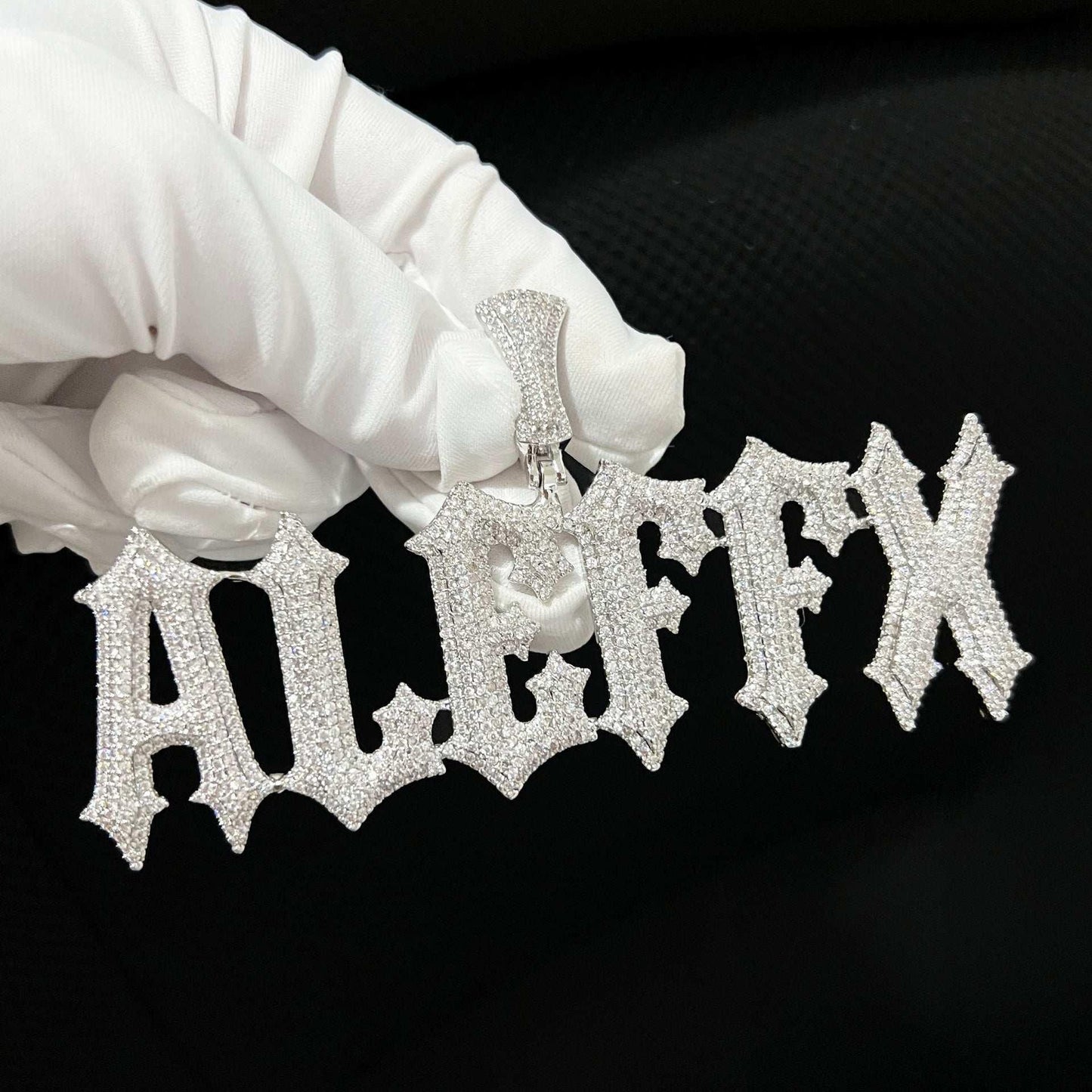 Spiked Iced Out Letter Pendant | Hip Hop DIY CZ Initial Necklace Jewelry - CaratixJewelry
