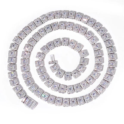 Custom 7.5mm Baguette Mixed Iced Chain | High-End Hip Hop Bling | Caratix - CaratixJewelry
