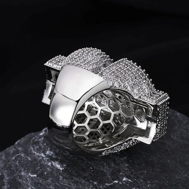 Dollar Sign Zircon Ring for Men | Trendy Hip Hop Jewelry | Full s | Caratix Jewelry - CaratixJewelry