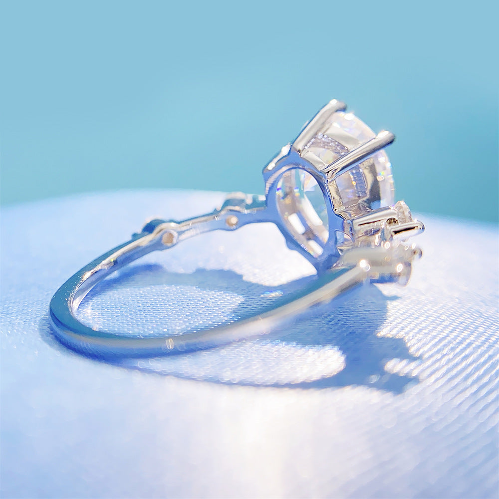 2026 Summer New S925 Silver 4ct Pear Cut Moissanite Ring | 4 Carat D VVS1 Teardrop | Caratix