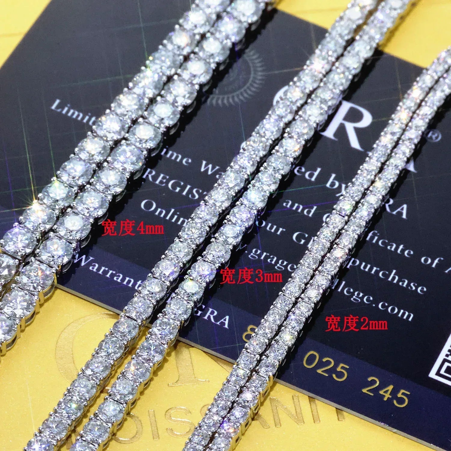 3mm Moissanite Tennis Chain for Men – S925 Sterling Silver Minimalist Luxury Hip Hop Necklace - CaratixJewelry
