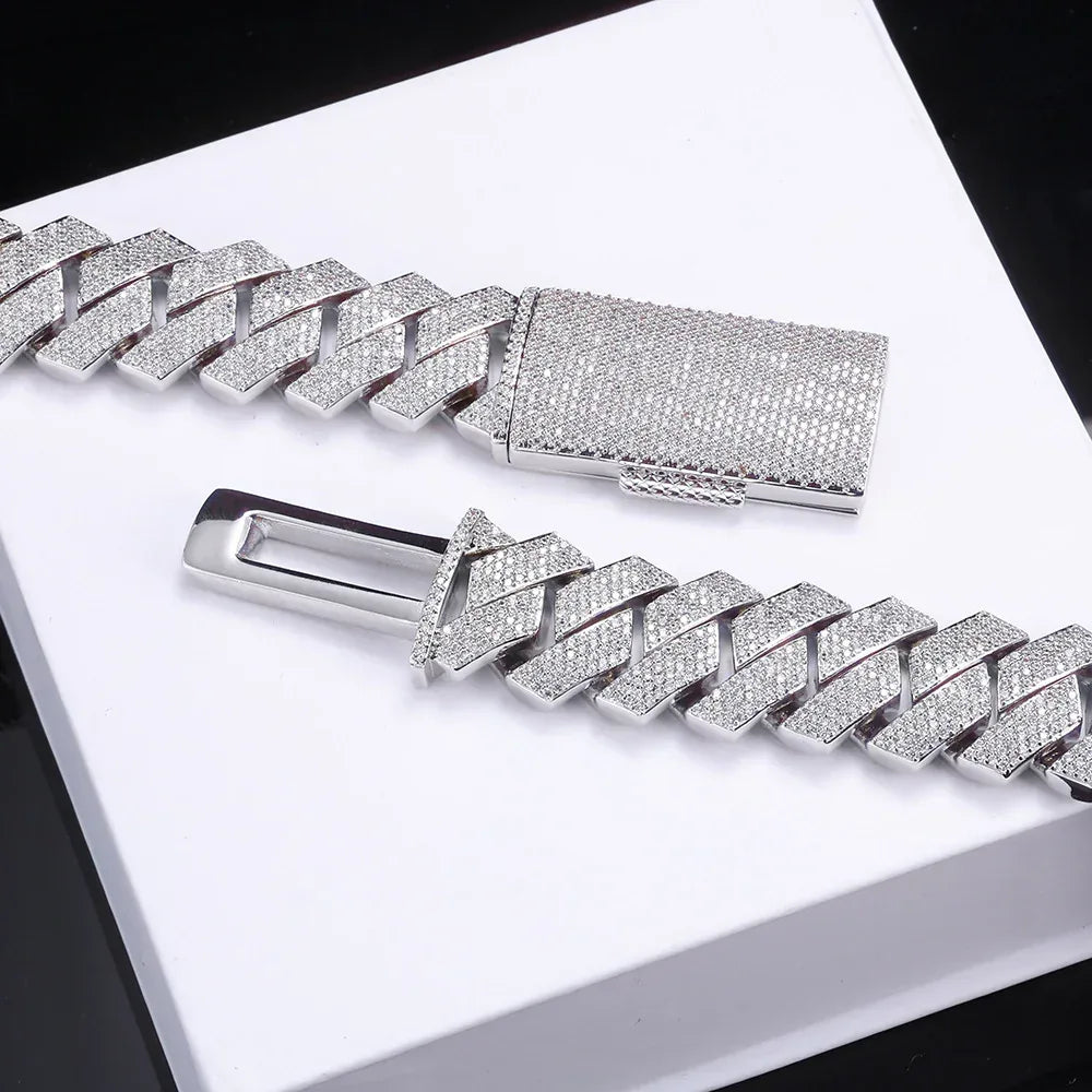 Four Row Cuban Chain Necklace Zircon - CaratixJewelry