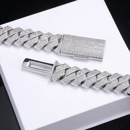 Four Row Cuban Chain Necklace Zircon - CaratixJewelry