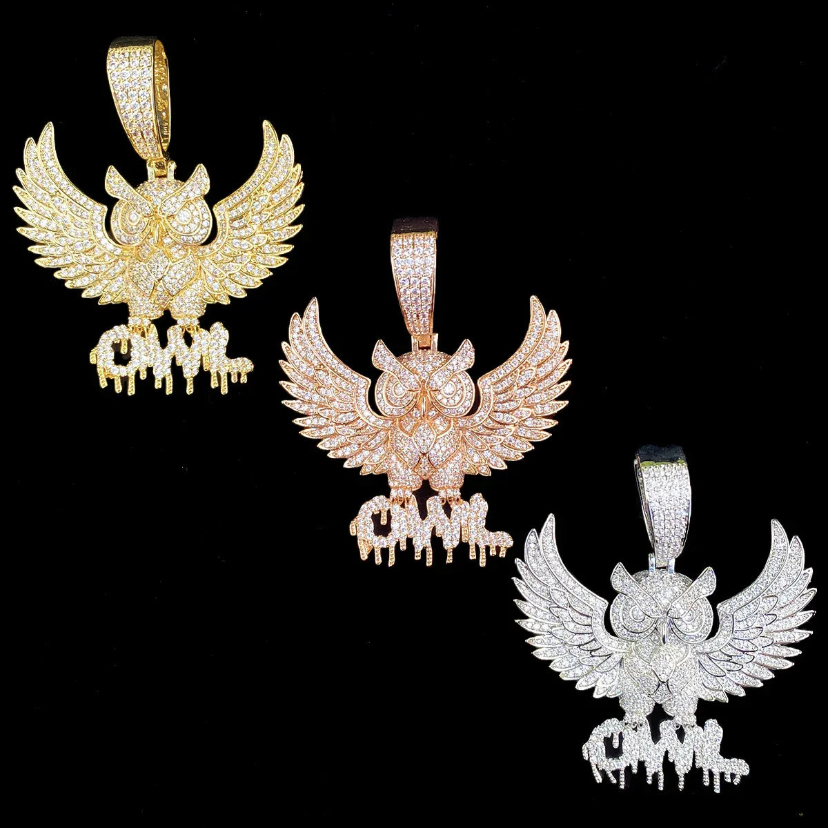 Vintage Eagle Spirit Pendant | Men's Retro Punk Necklace | Distressed Real Copper Hawk Charm - CaratixJewelry