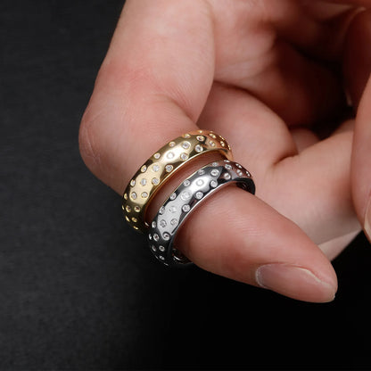 Minimalist Stardust Pave Ring | Elegant Star-Set Zirconia Band | Caratix