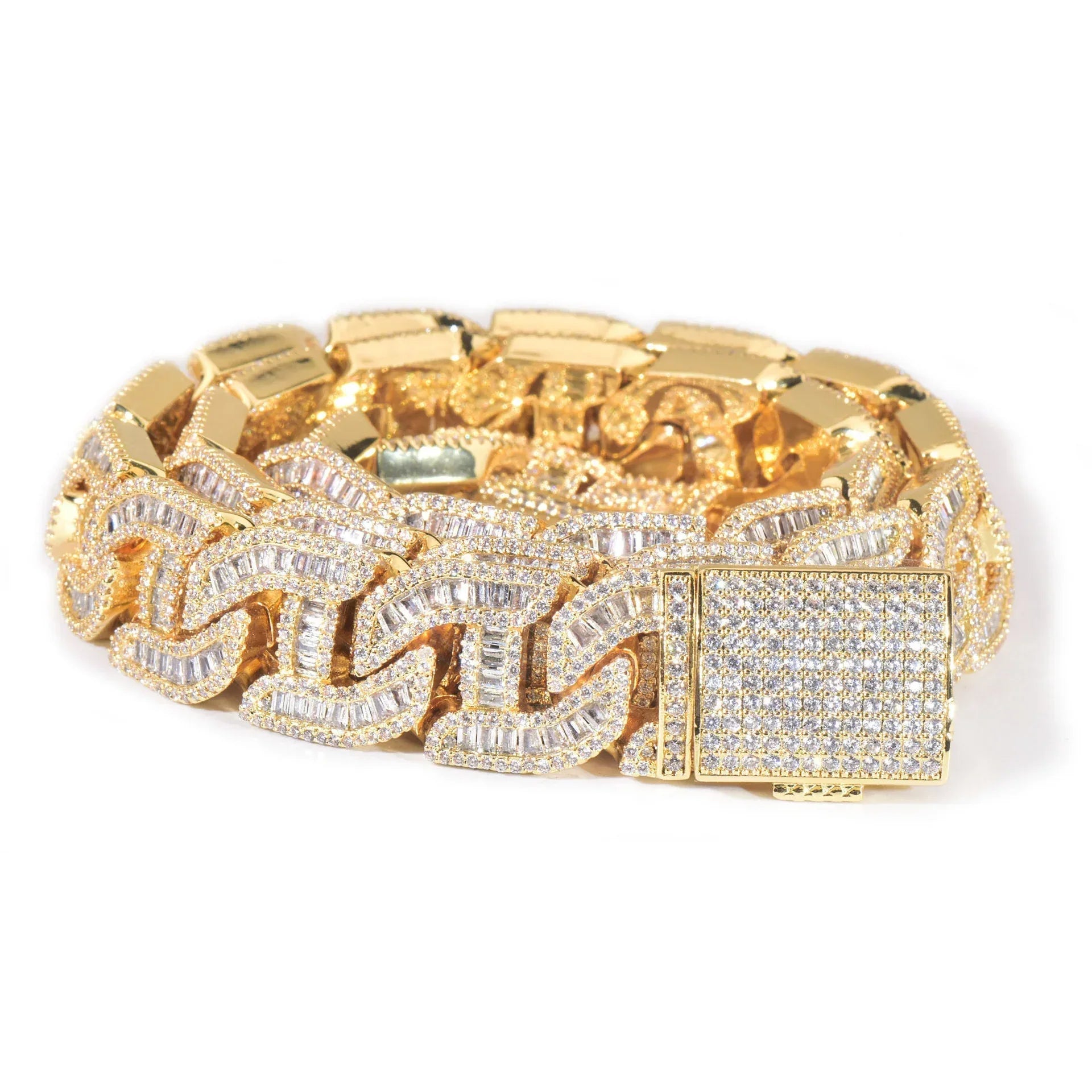 16mm Iced Out Irregular Cuban Chain Zircon Necklace - CaratixJewelry