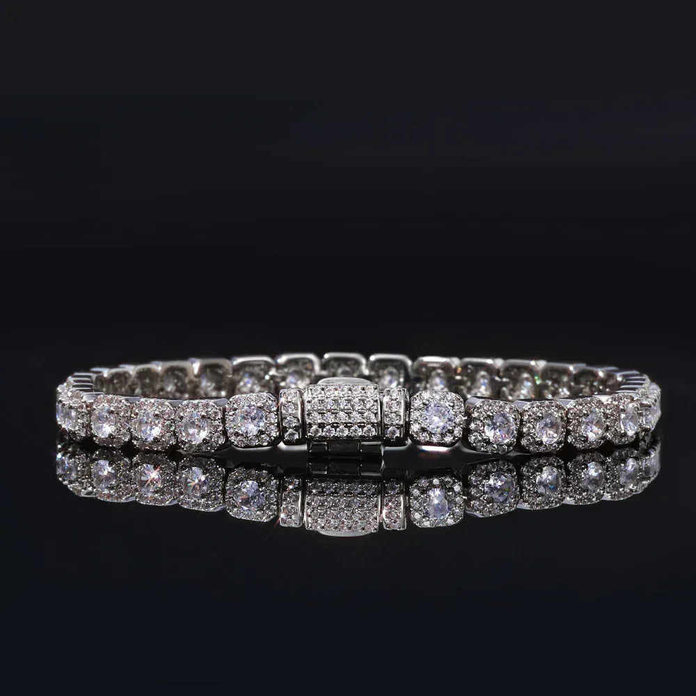 5mm Iced Sugar Link Hip Hop Bracelet Rapper Iced Out Chain Style for Men | Caratix Jewelry - CaratixJewelry