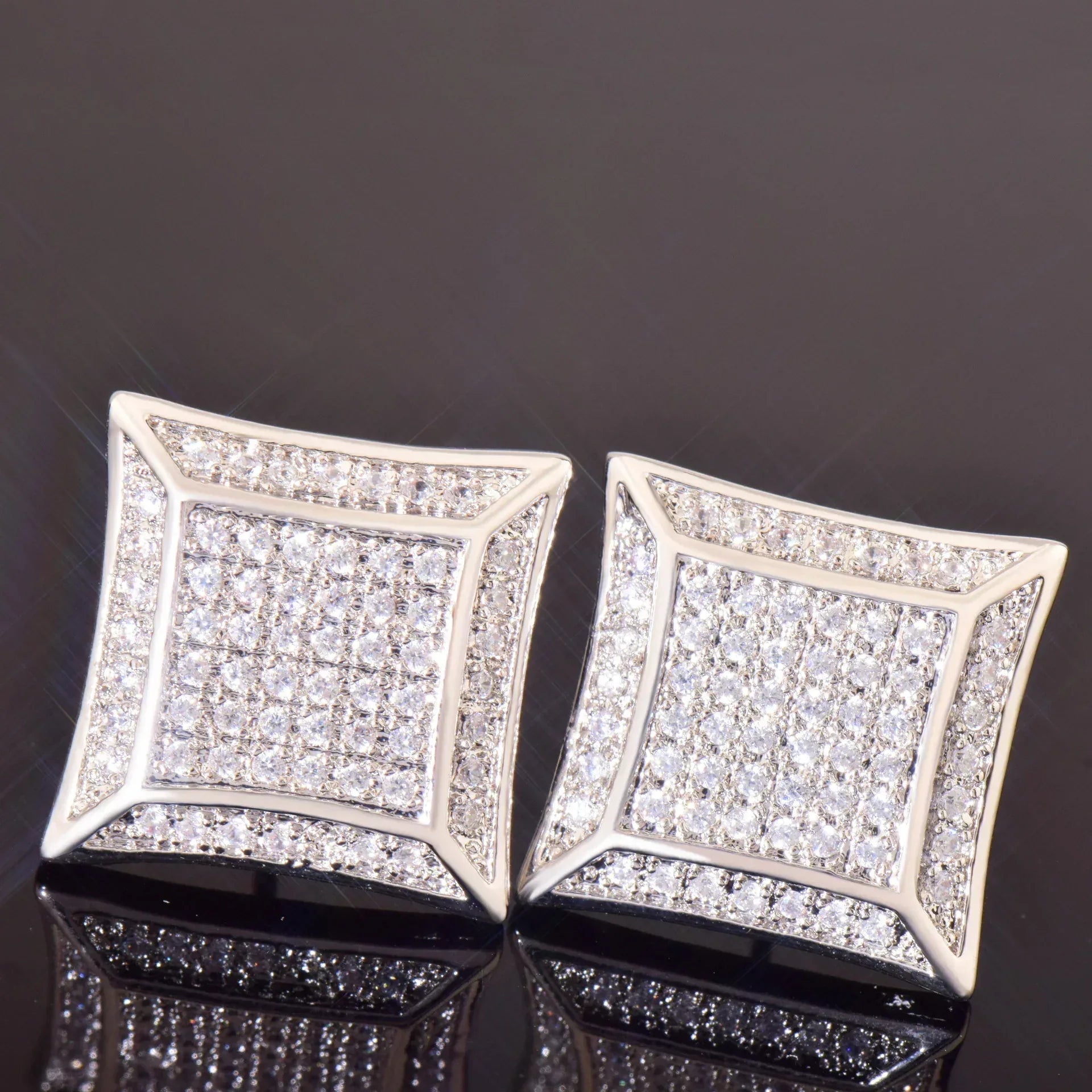Square Stud Earrings for Men & Women | Trendy & Cool Fashion Jewelry | Caratix Jewelry - CaratixJewelry