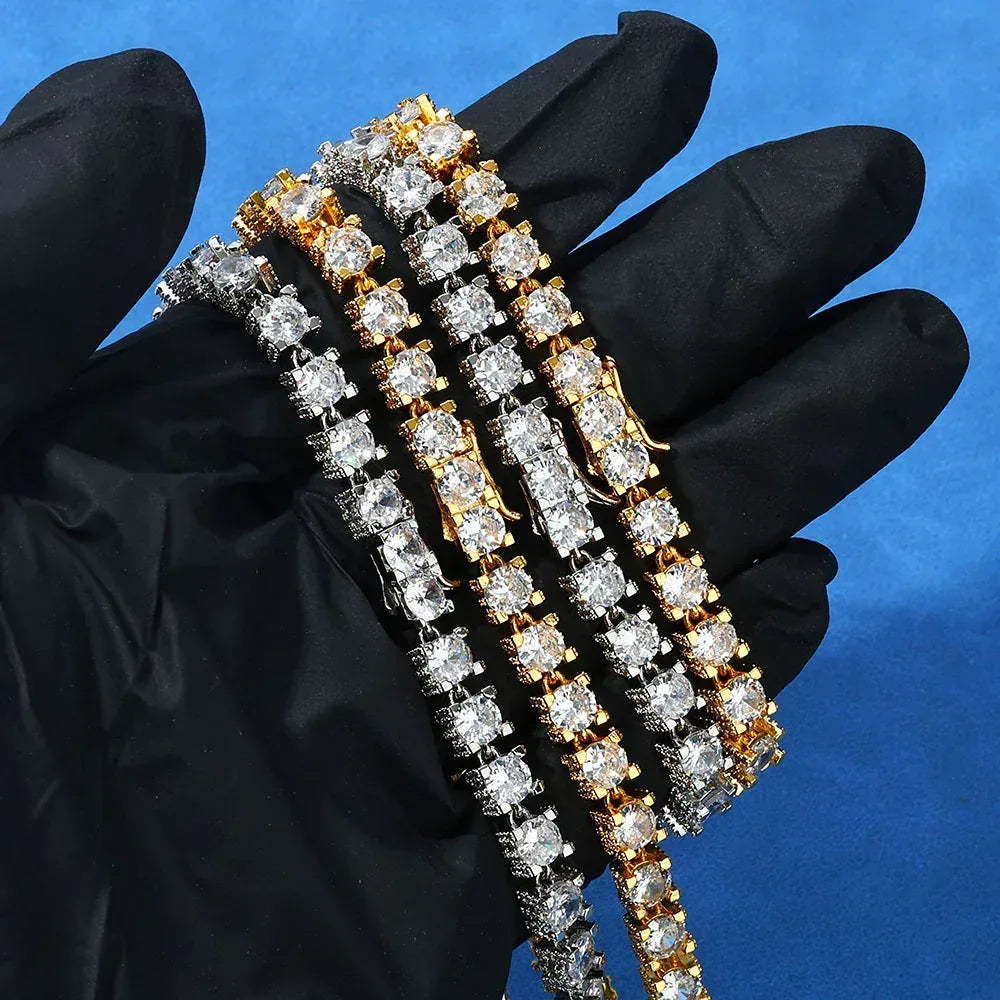 Custom 6mm Zircon Tennis Bracelet Hip Hop Bling for Men | Caratix - CaratixJewelry