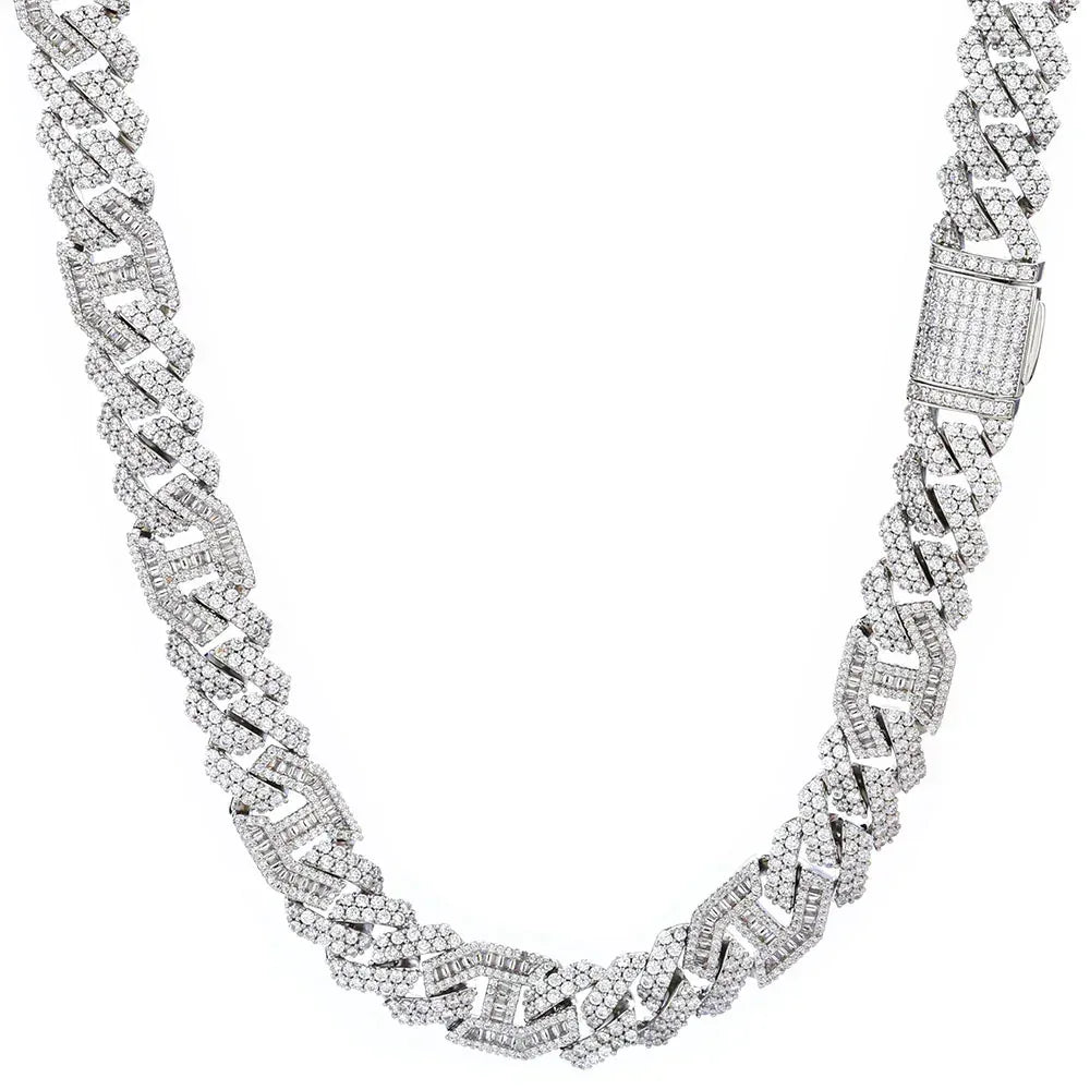Pig Nose Moissanite Cuban Link Chain – Custom S925 Sterling Silver Iced-Out Hip Hop Men’s Trendy Streetwear Necklace - CaratixJewelry