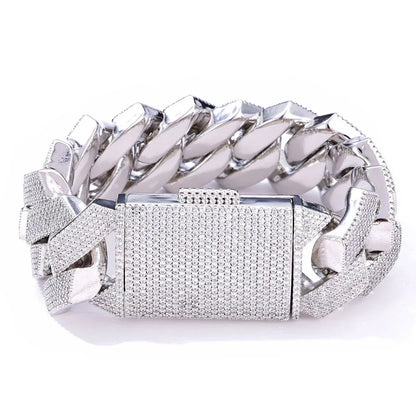 Cut Iced Out Cuban Chain Zircon Rapper Necklace - CaratixJewelry