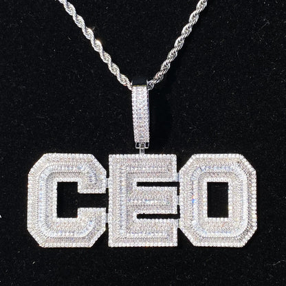 Women's Boss Babe Executive Necklace | Premium Copper CZ Leadership Jewelry - CaratixJewelry