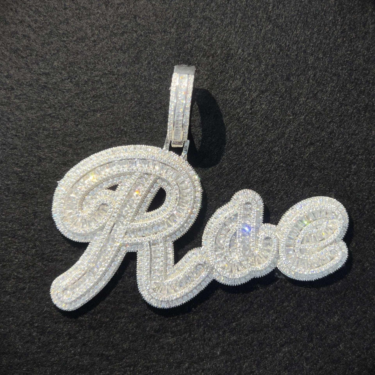 Iced Out Letter Pendant | Hip Hop CZ Alphabet Custom Necklace for Men & Women - CaratixJewelry