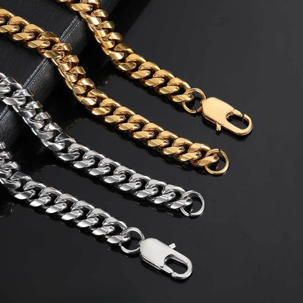Cuban Link Bracelet with Box Clasp for Men | Caratix Jewelry - CaratixJewelry