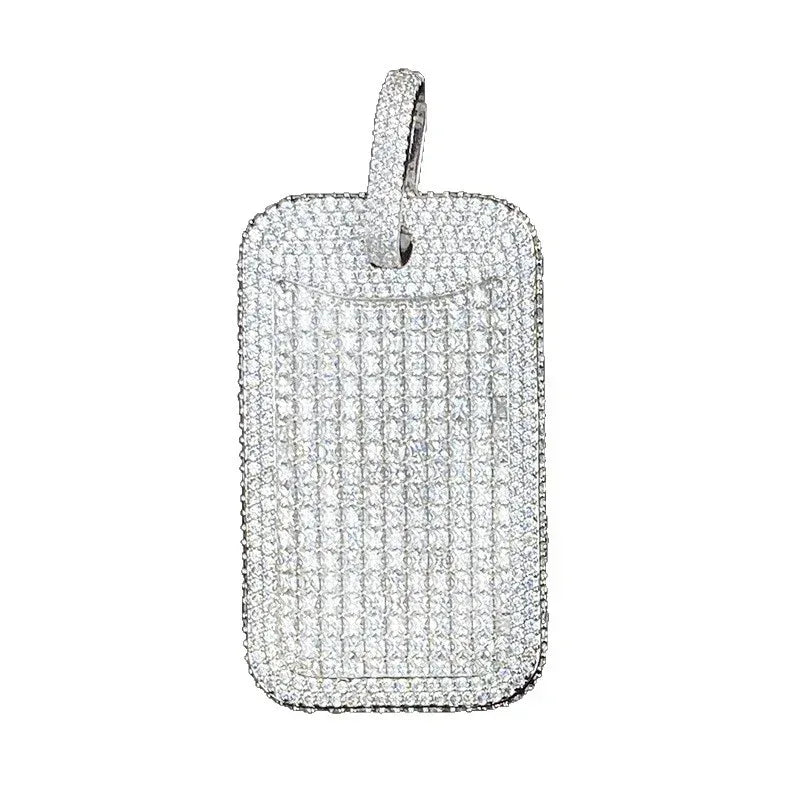 Luxury Heavy Design Iced Out Square Pendant for Men | Niche Creative Hip Hop Rapper Necklace | Full CZ Zircon Block Bling | Senior Sense Jewelry | Caratix - CaratixJewelry