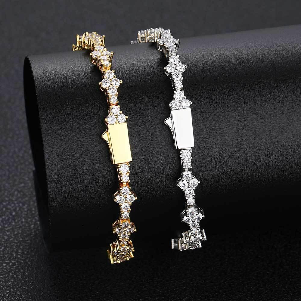 Airplane Zircon Tennis Chain Bracelet with Spring Clasp for Men & Women | Caratix Jewelry - CaratixJewelry