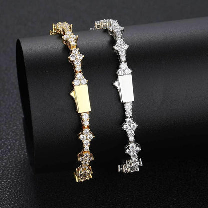 Airplane Zircon Tennis Chain Bracelet with Spring Clasp for Men & Women | Caratix Jewelry - CaratixJewelry
