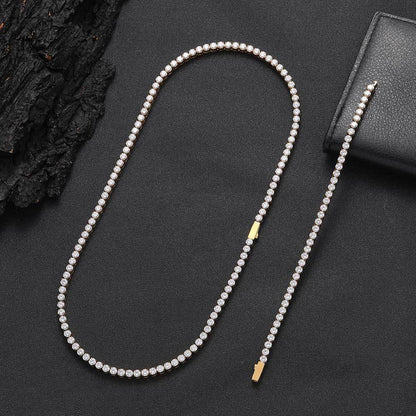Zircon Tennis Bracelet Stainless Steel Spring Clasp | Caratix Jewelry - CaratixJewelry
