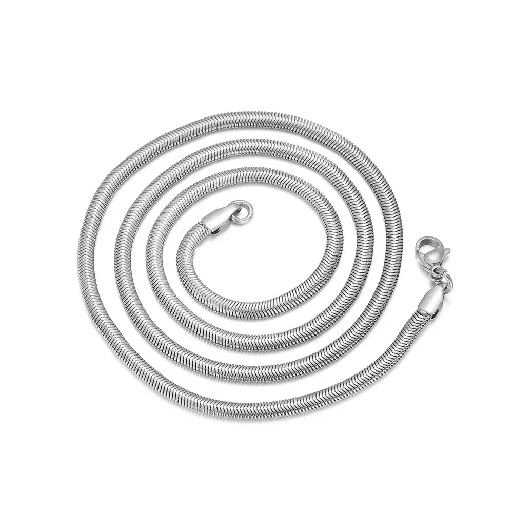 Stainless Steel Snake Chain Necklace Bracelet Hip Hop Bling | Caratix Jewelry - CaratixJewelry
